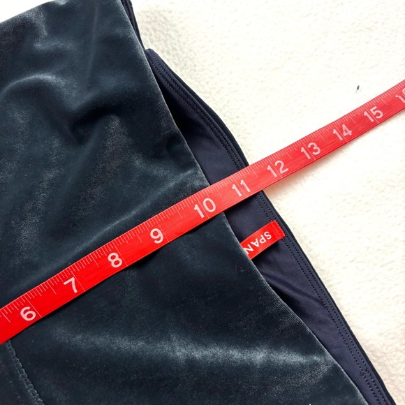 Spanx Dark Blue Velvet Power Waistband Seam Free Soft Full Length Leggings (XL) - Picture 14 of 15